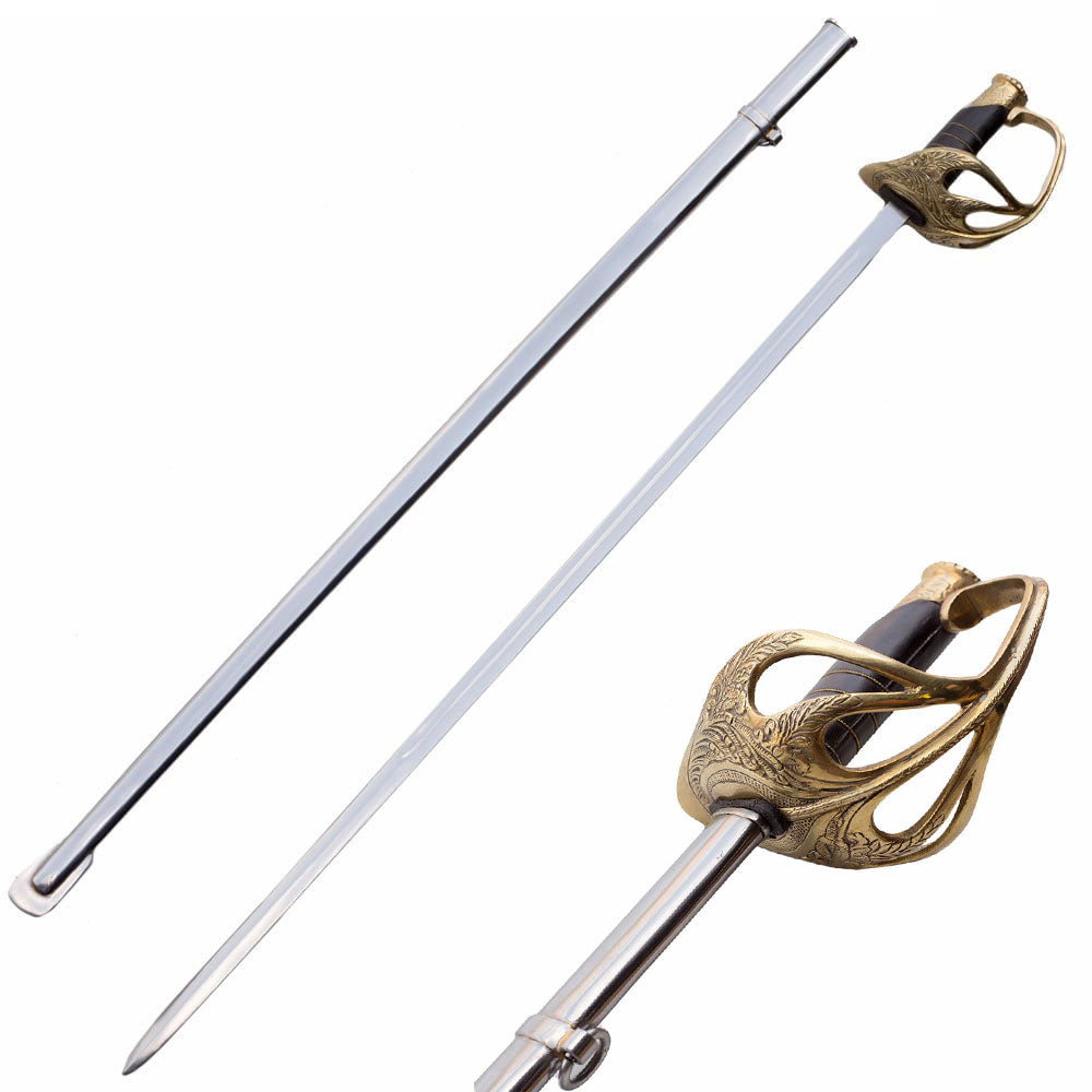 Staff Field Officers Sword Tempered High Carbon Steel Blade - Tophatter's Army Products & Self Defense Collectible Weapons - Tophatter Daily Deals